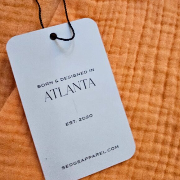 S'edge Rowan Top Shirt & Leslie Skorts 2 Piece Women's Orange Button Front set L - Picture 12 of 14